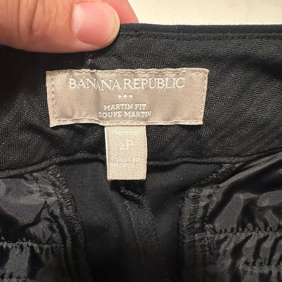 Banana Republic Black Pleated Trousers Petite Size 2P Women’s Workwear Business - Picture 10 of 11